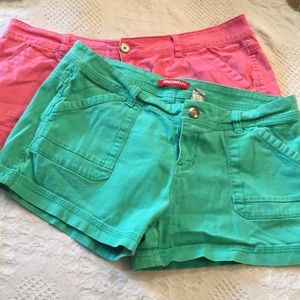 Union Bay Women Bundle of 2 Pink&Green Shorts 15